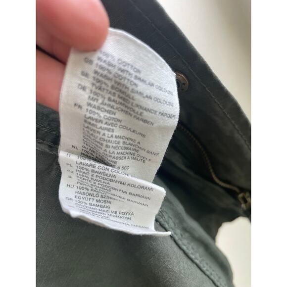 H&M Jacket Mens M Army Military Utility Indie Grunge Oversized Full Zip Khaki - Picture 6 of 14